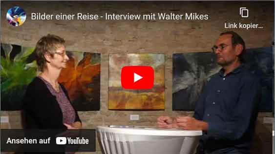 Rundgang durch die Ausstellung "Bilder einer Reise" im Stift Göttweig und Interview mit dem Wiener Maler Walter Mikes (2020)